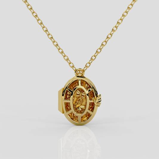 Wonderland 'Fairytale' Locket in Yellow Gold or Platinum