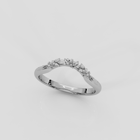 Blossom Wave Ring Platinum