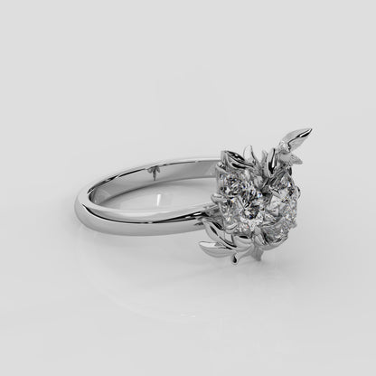 'Enchanted Forest' 1.00ct (Total) Laboratory-Grown Diamond Engagement Ring in Yellow Gold or Platinum
