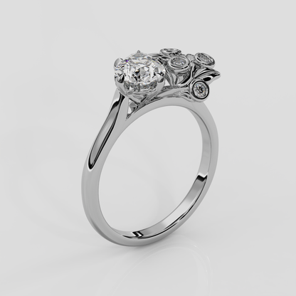 'Berry' Diamond Engagement Ring in Yellow Gold or Platinum
