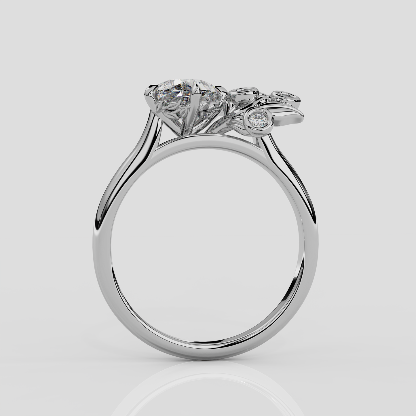 'Berry' Diamond Engagement Ring in Yellow Gold or Platinum