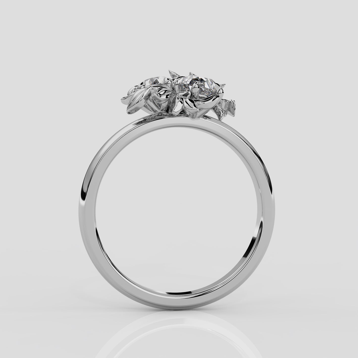 'Enchanted Forest' Diamond Engagement Ring in Yellow Gold or Platinum