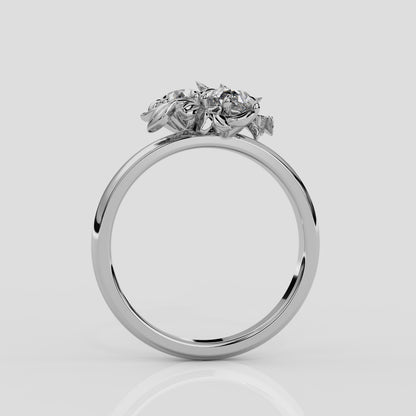 'Enchanted Forest' Diamond Engagement Ring in Yellow Gold or Platinum