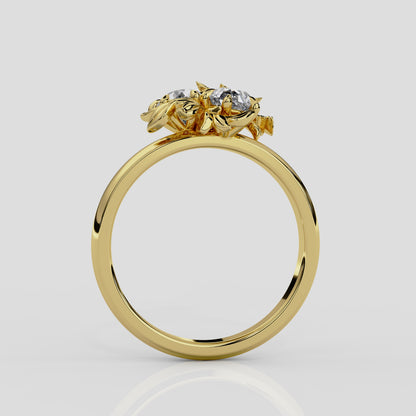 'Enchanted Forest' Diamond Engagement Ring in Yellow Gold or Platinum