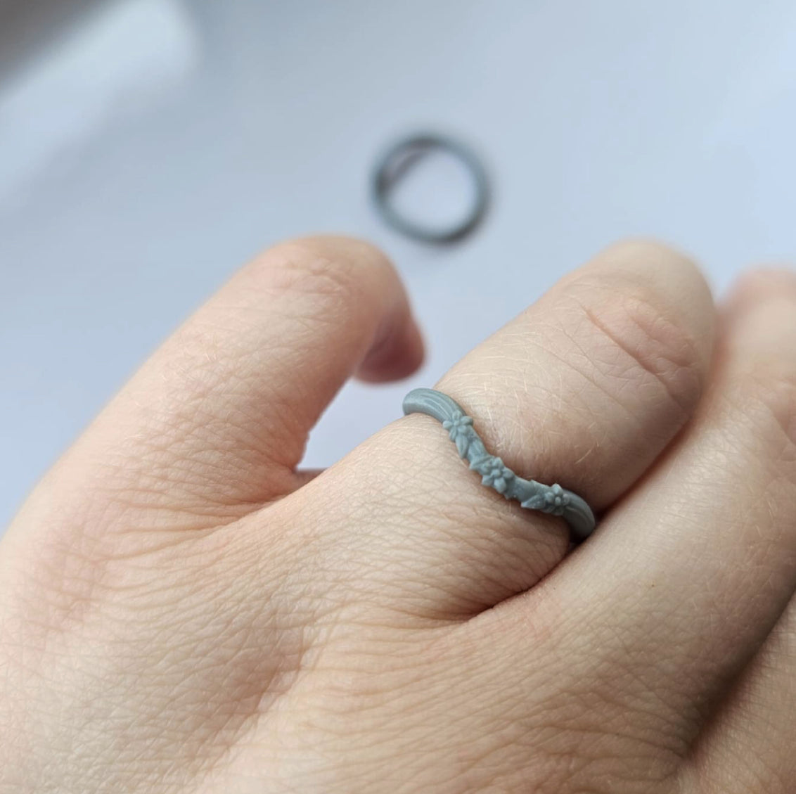 Resin Print - Blossom Wave Ring